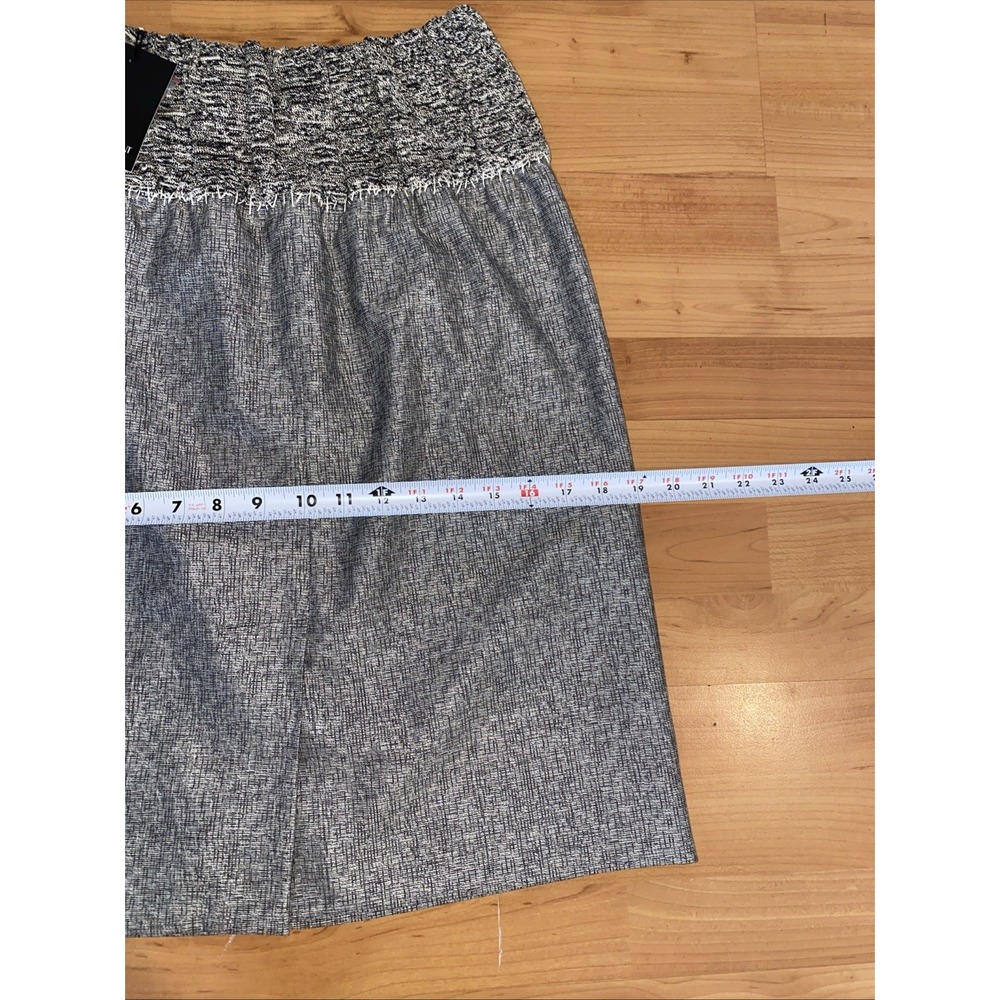 Yves Saint Laurent Side Zip Lined Knee Length Pencil Skirt Black Size 42 NEW - Picture 11 of 15